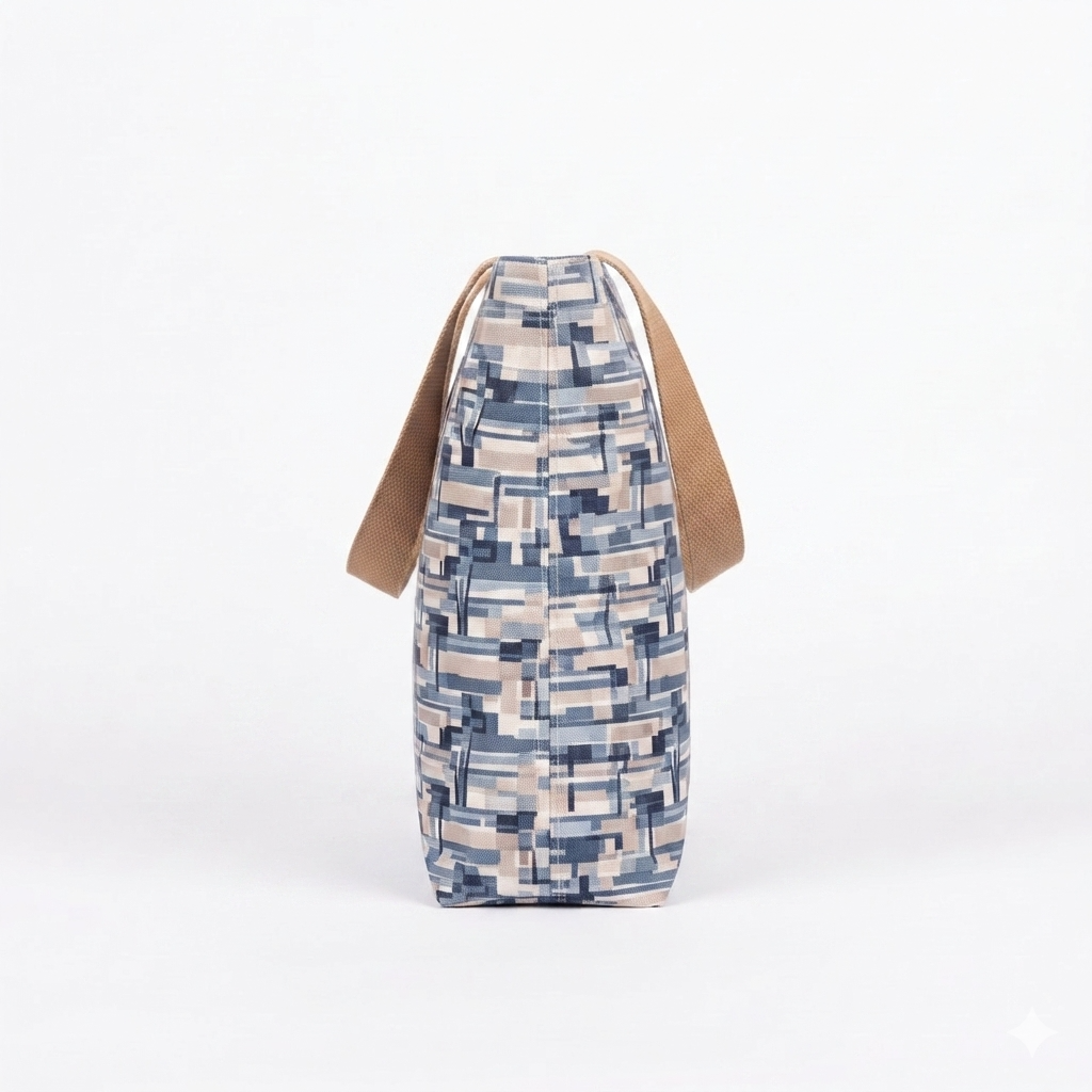 Sac cabas à motif géométrique avec anse camel | Sac de shopping pour le quotidien