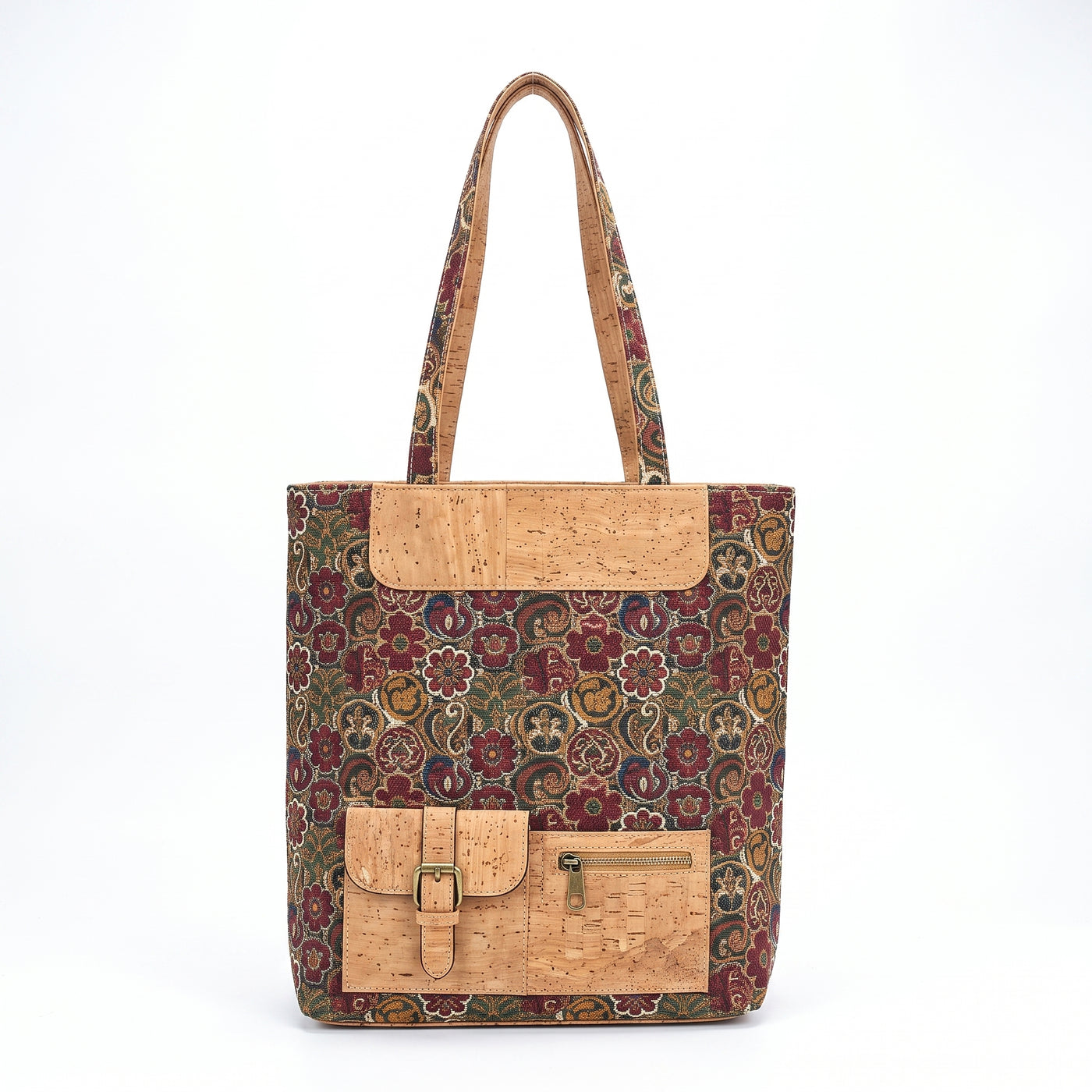 Petit sac à bandoulière en liège avec poche avant zippée