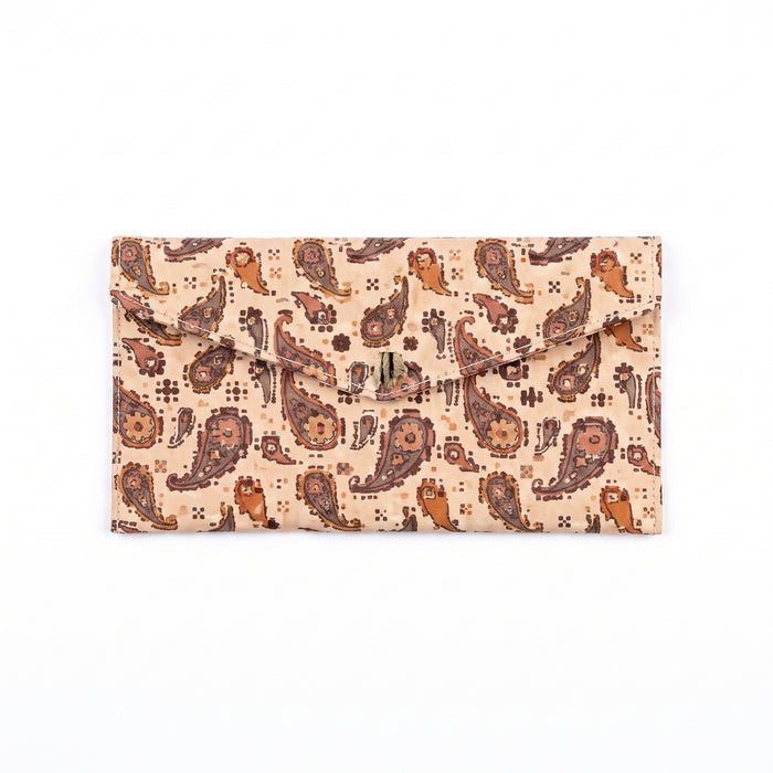 Pochette à motif cachemire – Portefeuille enveloppe en toile