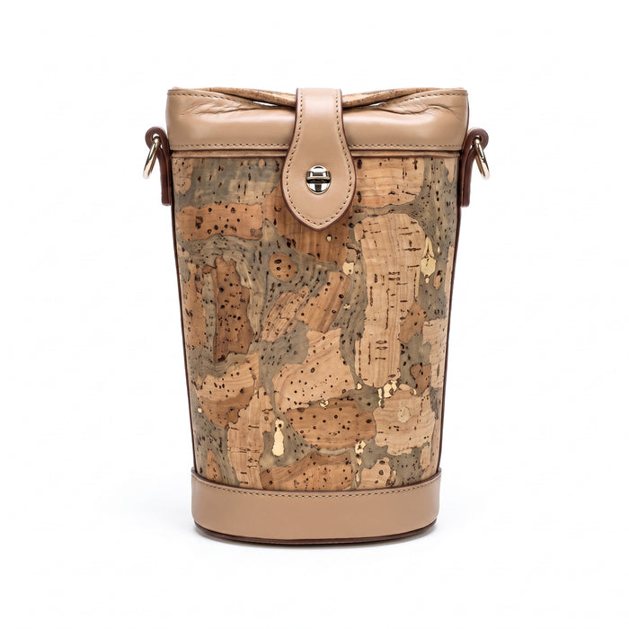 Mini-sac rustique en liège – Sac bandoulière pour téléphone en cuir vegan écoresponsable