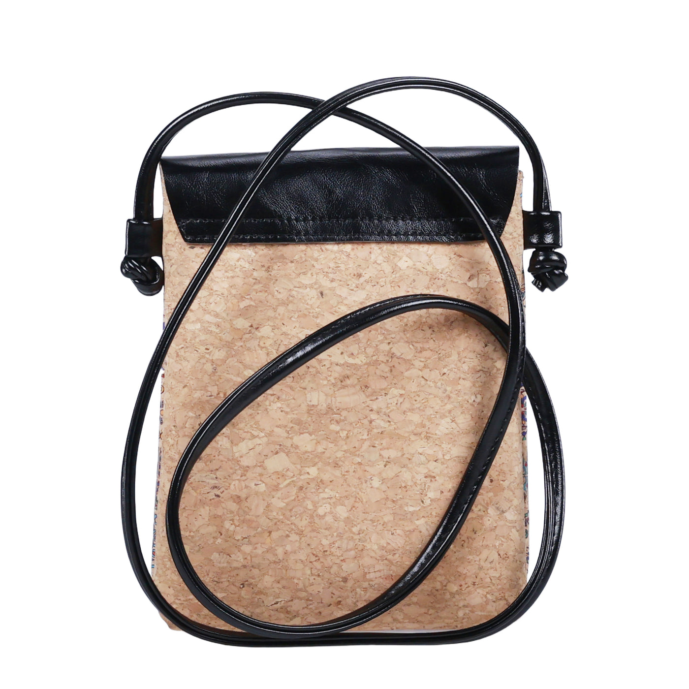 Mini sac bandoulière pour téléphone en liège à motif mosaïque