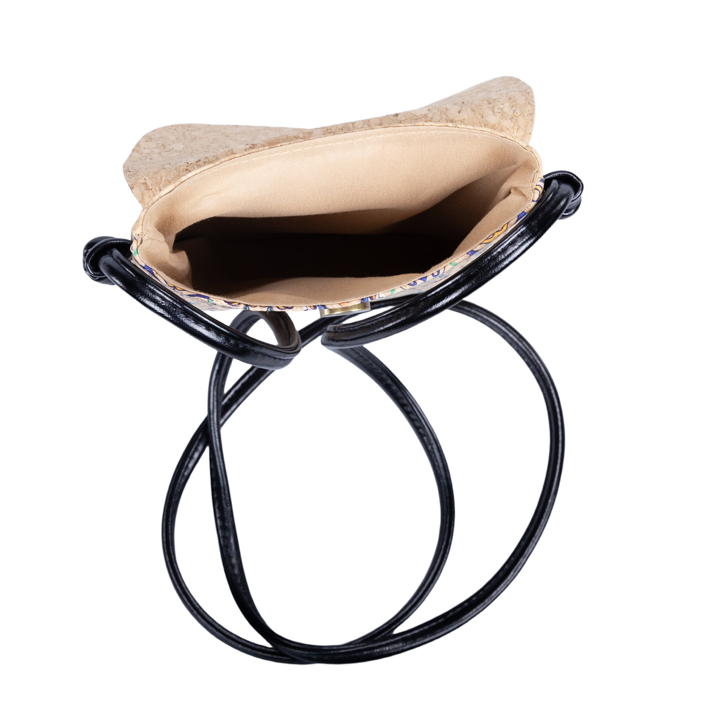 Mini sac bandoulière pour téléphone en liège à motif mosaïque