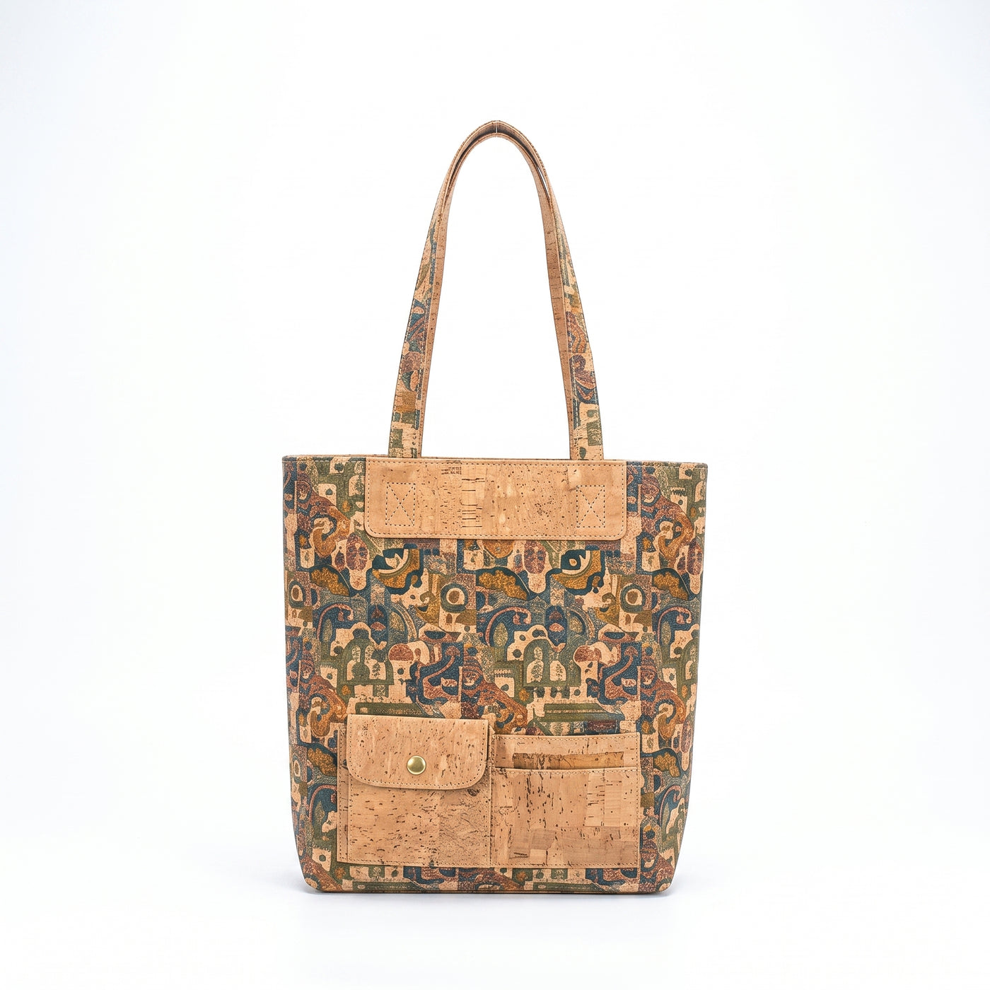 Le cabas en liège Paisley – Motif abstrait et poches utilitaires