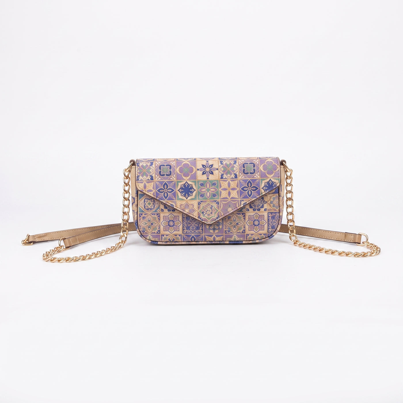 Pochette enveloppe « Tile » – Bandoulière chaîne amovible