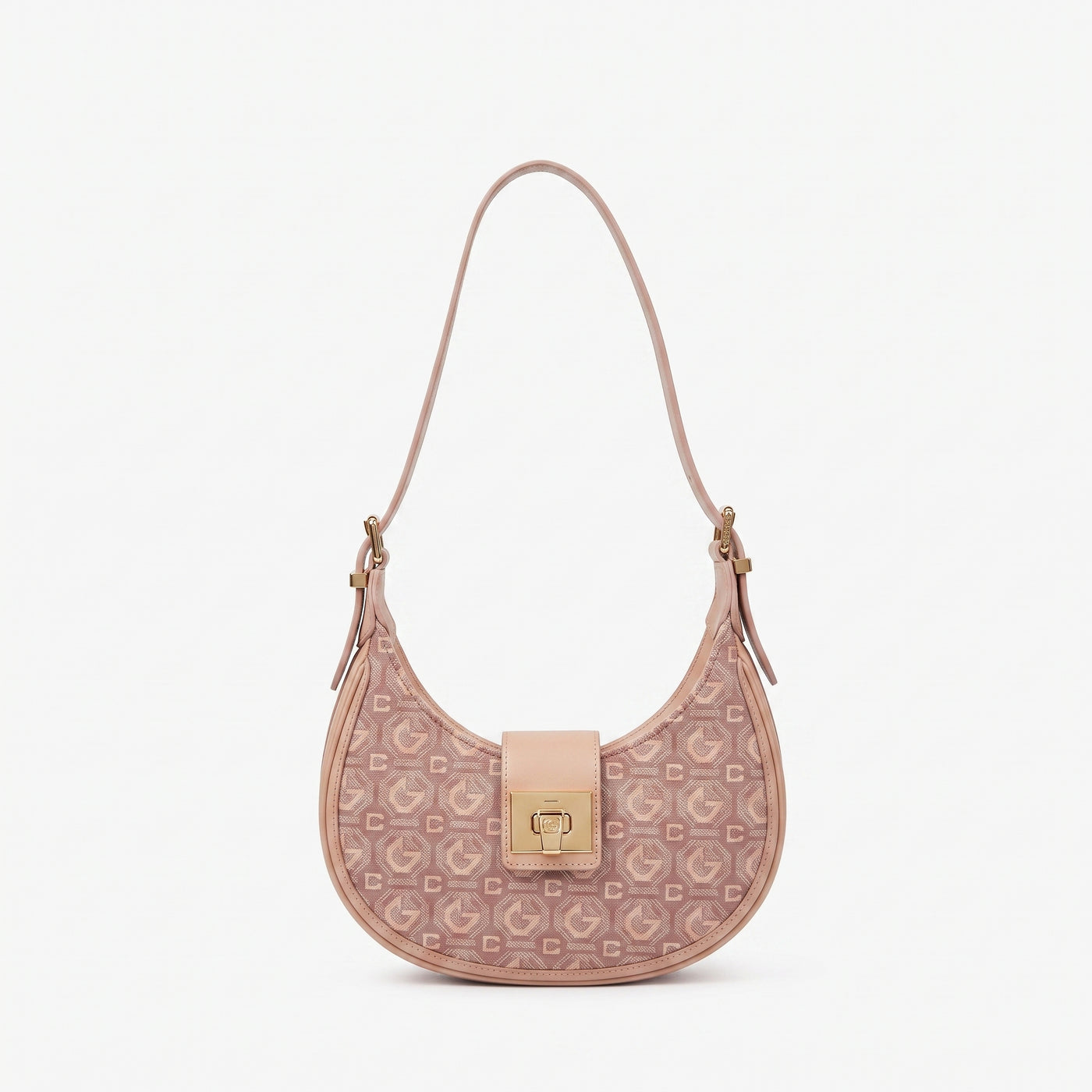 Une touche d'élégance au quotidien – Sac hobo arrondi, motif monogramme