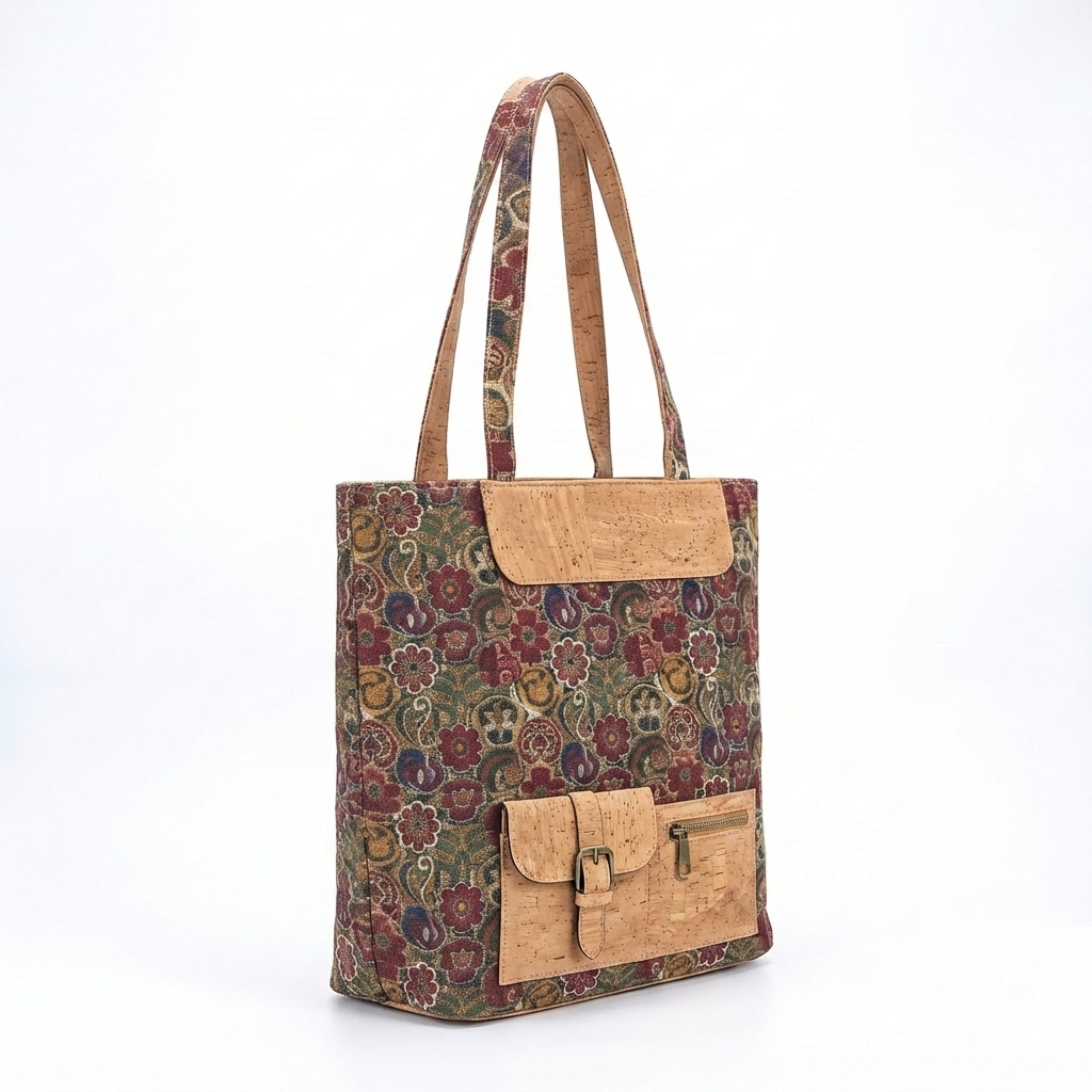 Petit sac à bandoulière en liège avec poche avant zippée