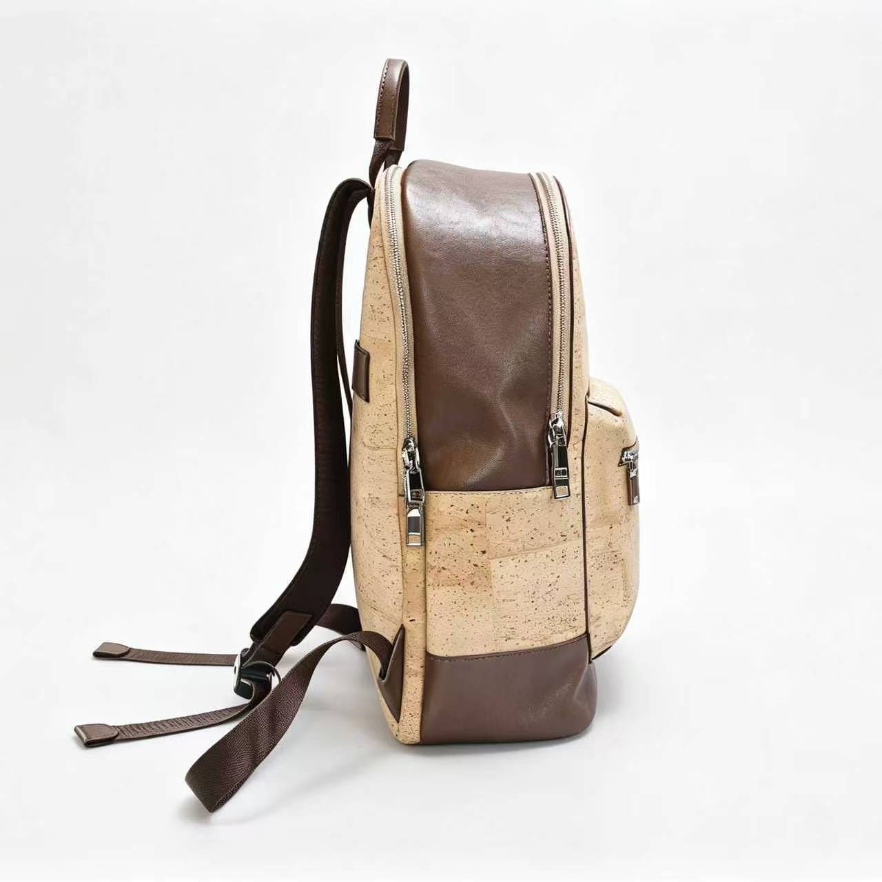 Sac à dos en liège et cuir vegan Sac bicolore pour le quotidien et les voyages