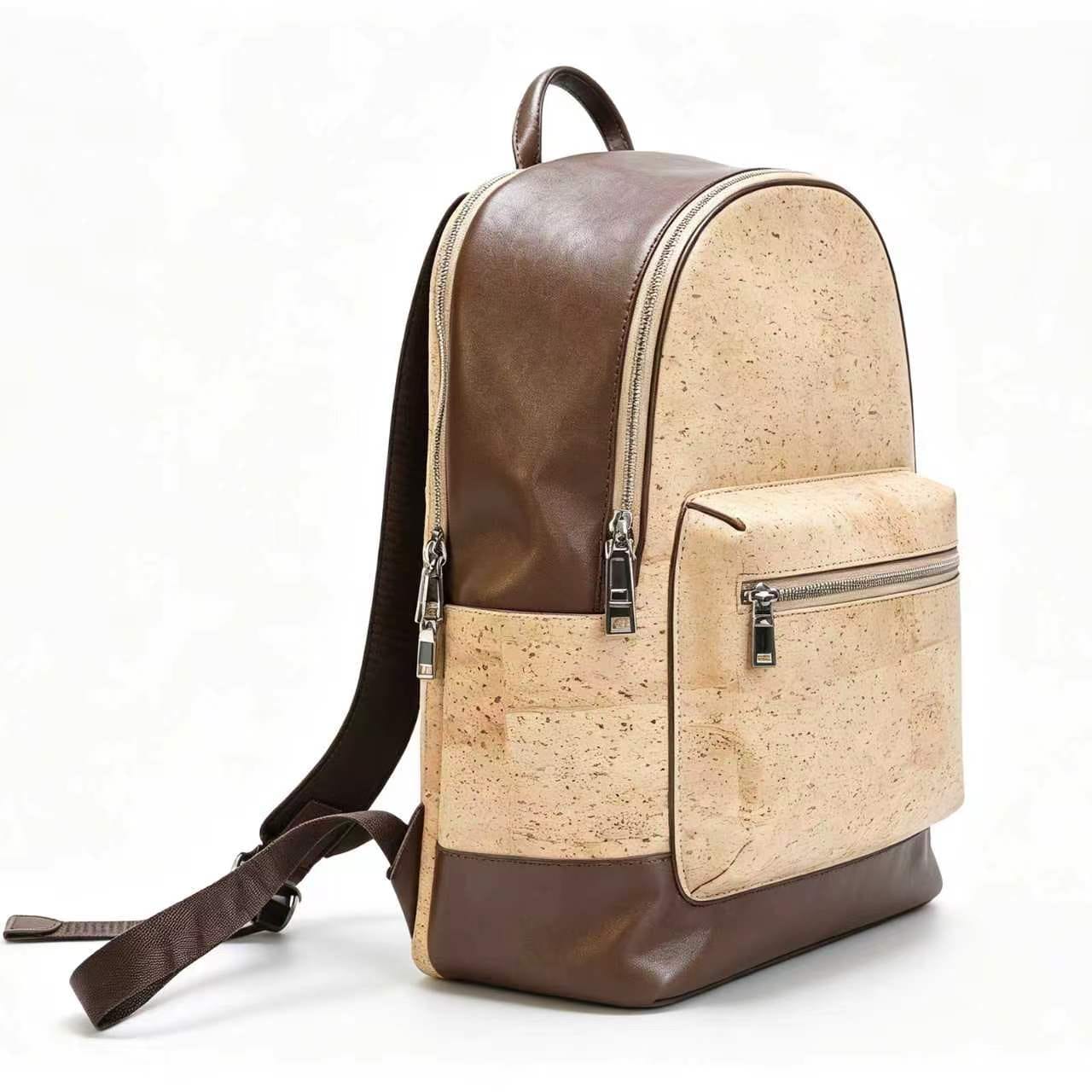 Sac à dos en liège et cuir vegan Sac bicolore pour le quotidien et les voyages