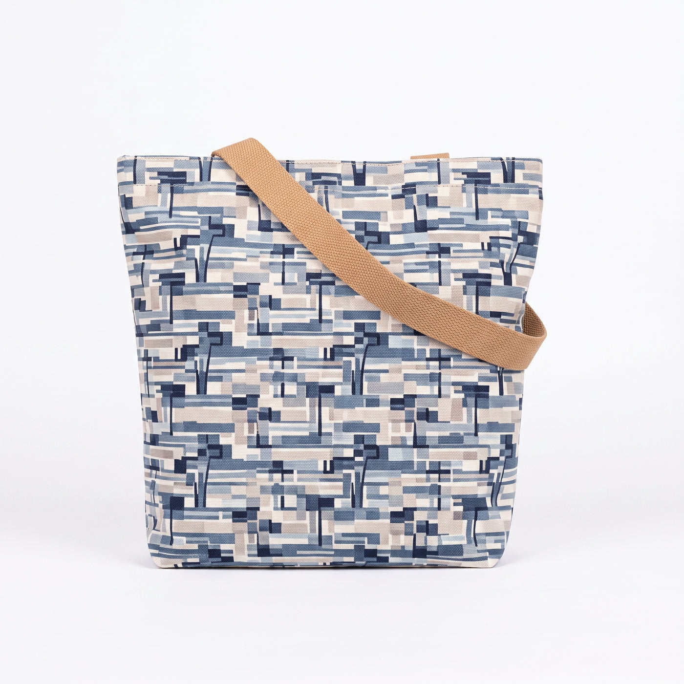 Sac cabas à motif géométrique avec anse camel | Sac de shopping pour le quotidien
