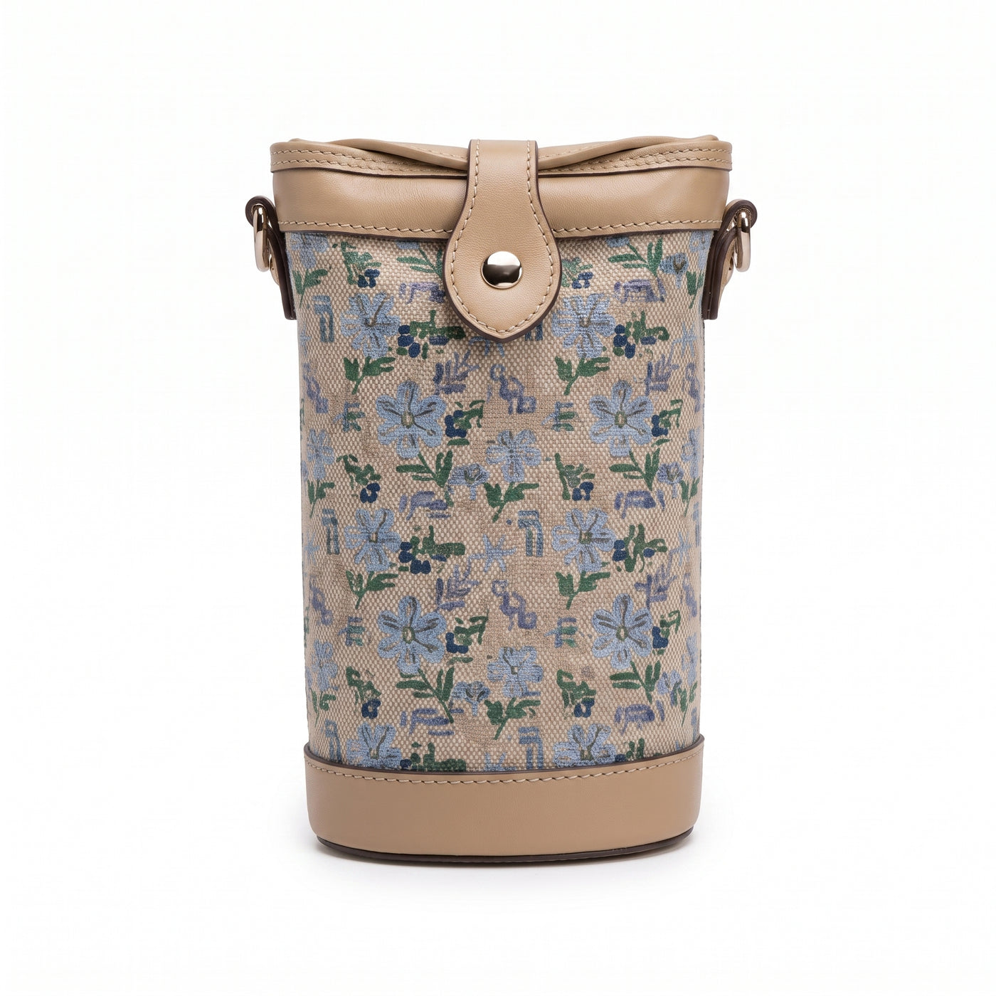 Mini-sac à motif floral délicat – Sac bandoulière compact pour téléphone avec finitions en cuir