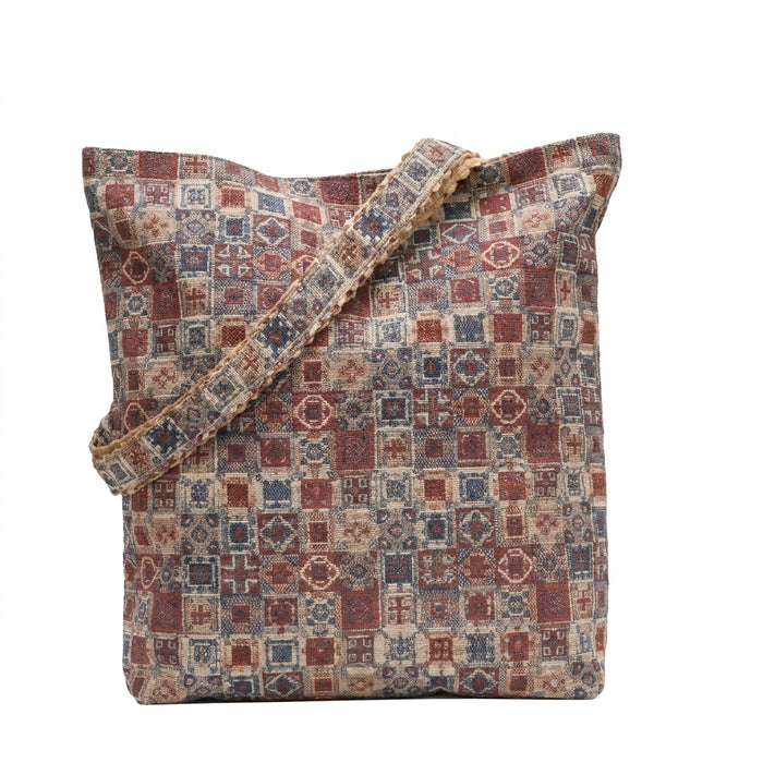 Sac de courses façon tapisserie – Cabas à motif kilim tissé